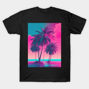 Vaporwave palm beach T-Shirt